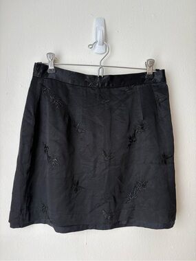 Black Embroidered Women's Skirt